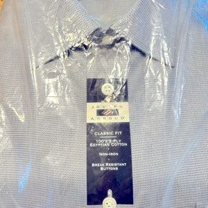 Men’s Tall Joseph Abboud 2 Ply Egyptian Cotton Non-Iron Classic Fit Dress Shirt